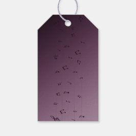 Musical Notes Mauve Gift Tags  Geschenkanhänger