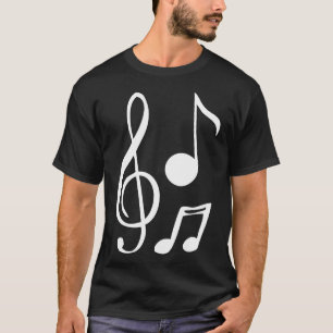 Musical Notes Music Clef Gitarre Piano Graphic T-S T-Shirt