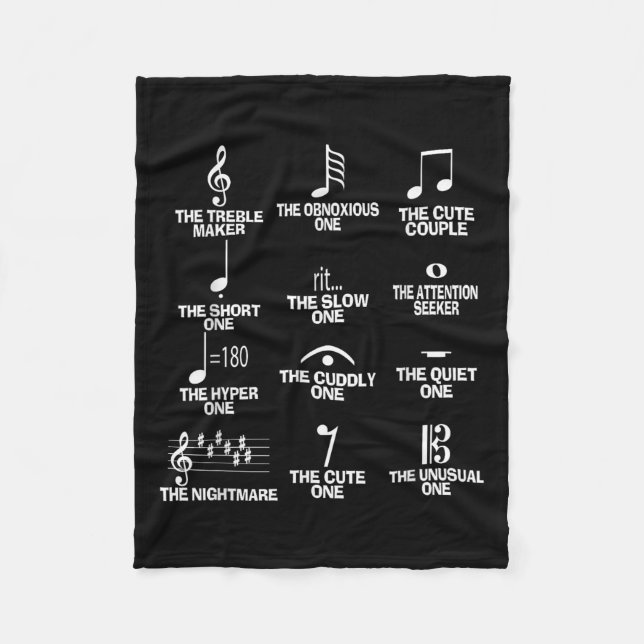Musical Notes Symbol Definition Humor Funny Christ Fleecedecke (Vorderseite)