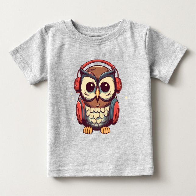 Musical Owl Baby T-shirt (Vorderseite)