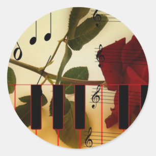 Musical Panio Keys Runder Aufkleber