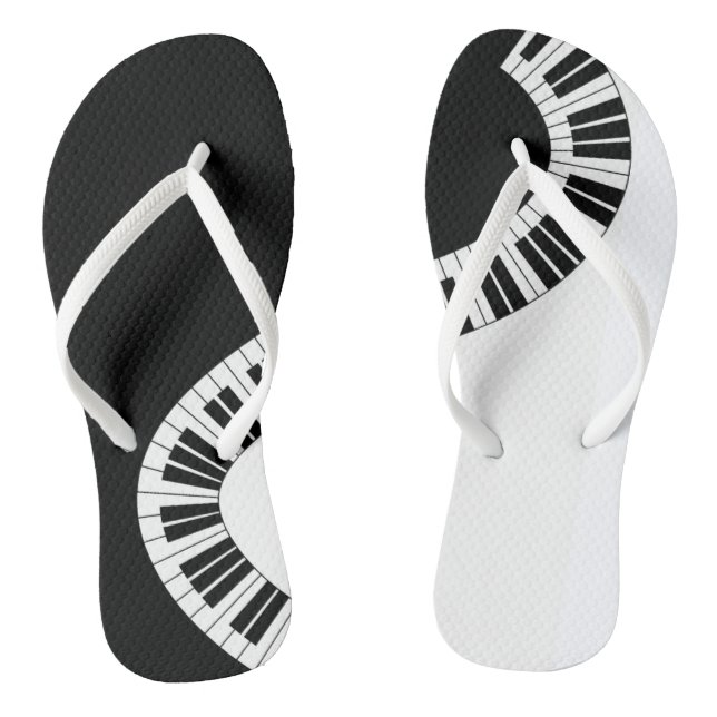 Musical Piano Keyboard Music Teacher Singer Flip Flops (Fußbett)