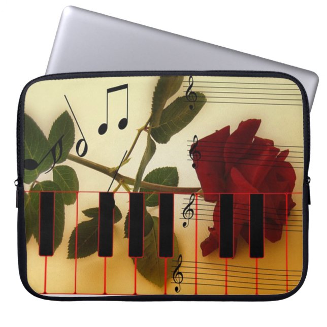 Musical Piano Keys Laptop Sleeve (Vorderseite)