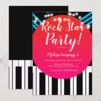 Musical Piano Rockstar Geburtstagsparty