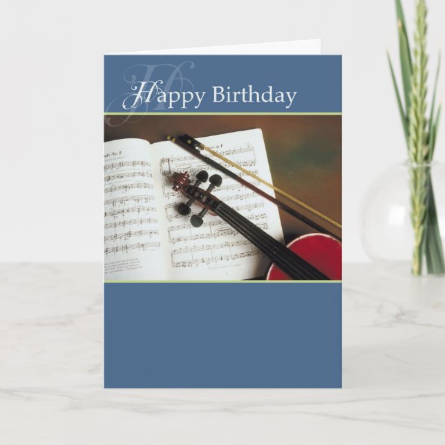 Musical reiht alles Gute zum Geburtstag auf Karte (Vorderseite)