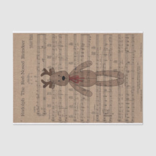 Musical Rudolph Red Nose Reindeer Teddy Bear Seidenpapier