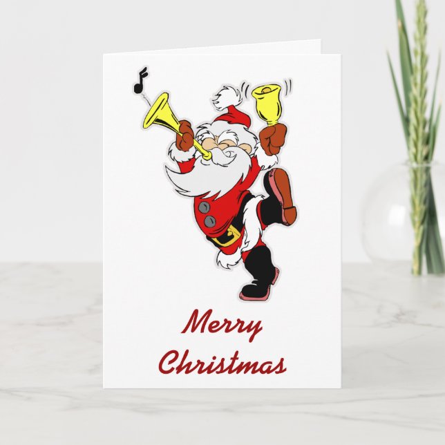 Musical Santa Claus Feiertagskarte (Vorderseite)