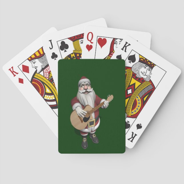 Musical Santa Claus spielen Weihnachtslieder Spielkarten (Rückseite)