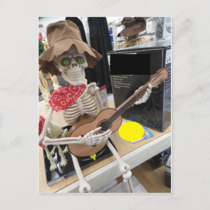 Musical Skeleton Postkarte