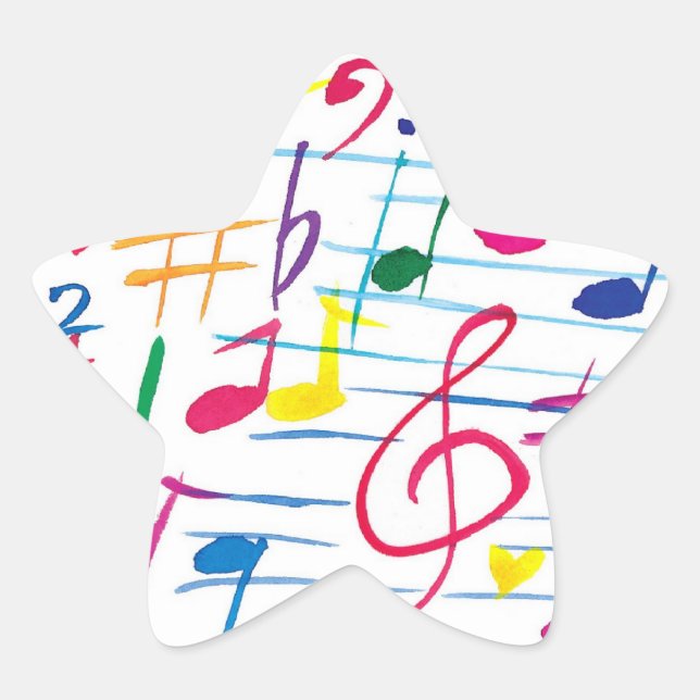 Musical Star Sticker (Vorderseite)
