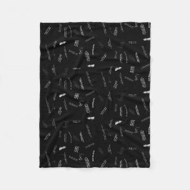 Musical Theater Inspirational Quotes Black & White Fleecedecke