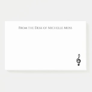 Musical Treble Clef Post-it Klebezettel