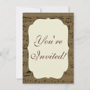 Musical Treble Clef Sheet Music Classic Einladung
