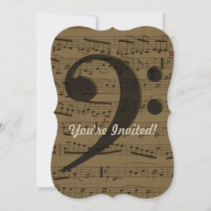 Musical Treble Clef Sheet Music Classic Einladung