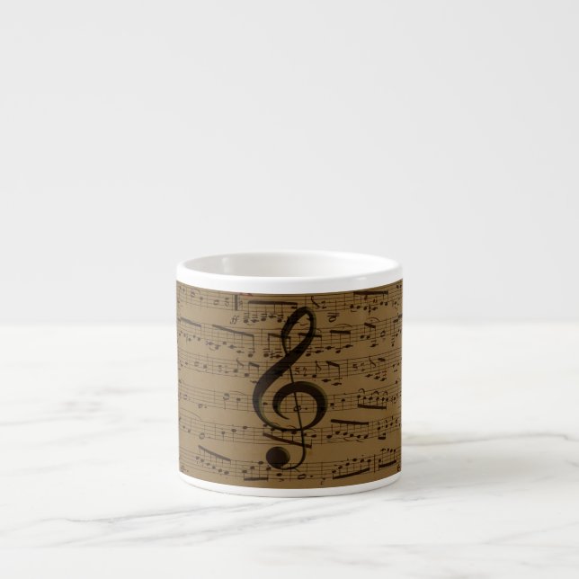 Musical Treble Clef Sheet Music Classic Espressotasse (Vorderseite)