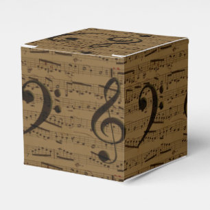 Musical Treble Clef Sheet Music Classic Geschenkschachtel
