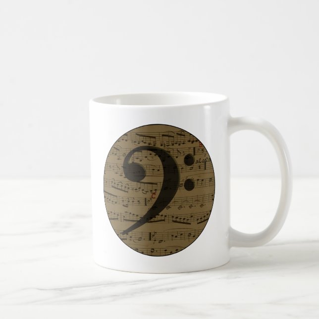 Musical Treble Clef Sheet Music Classic Kaffeetasse (Rechts)
