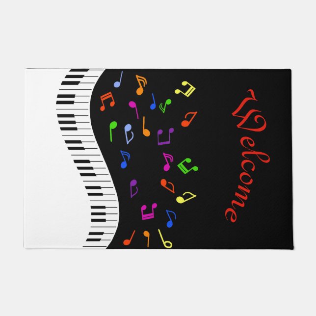 Musical Waves Personalisiert Fußmatte (Vorderseite)