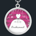Musical Wedding Gown Bridesmaid Necklace Versilberte Kette<br><div class="desc">Wedding Keepake Wedding Party Necklaces - um die Hintergrundfarbe zu ändern - klicken Sie auf anpassen - klicken Sie auf Bearbeiten - wählen Sie das letzte Tool aus dem Drop-Down-Menü und wählen Sie eine der angezeigten Farben aus oder geben Sie Ihren RGB-Hex-Code für Ihre Hochzeitfarbe ein. Um die Schriftart-Farbe zu...</div>