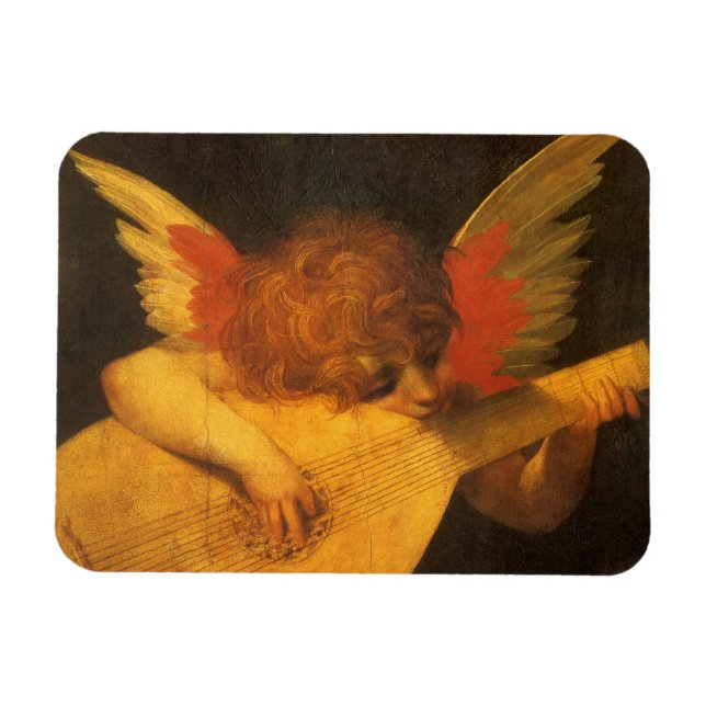 Musician Angel Lute von Rosso Fiorentino Magnet (Horizontal)