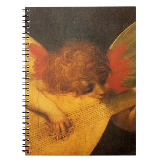 Musician Angel Lute von Rosso Fiorentino Notizblock (Vorderseite)