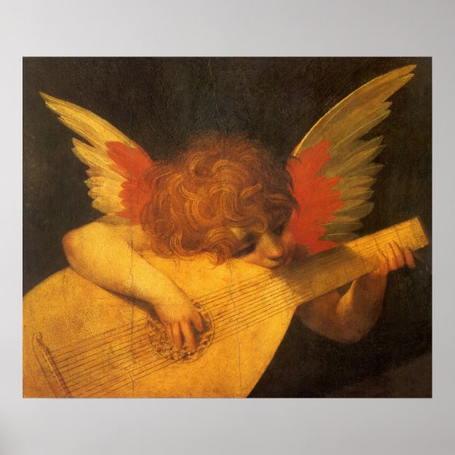 Musician Angel Lute von Rosso Fiorentino Poster (Vorne)
