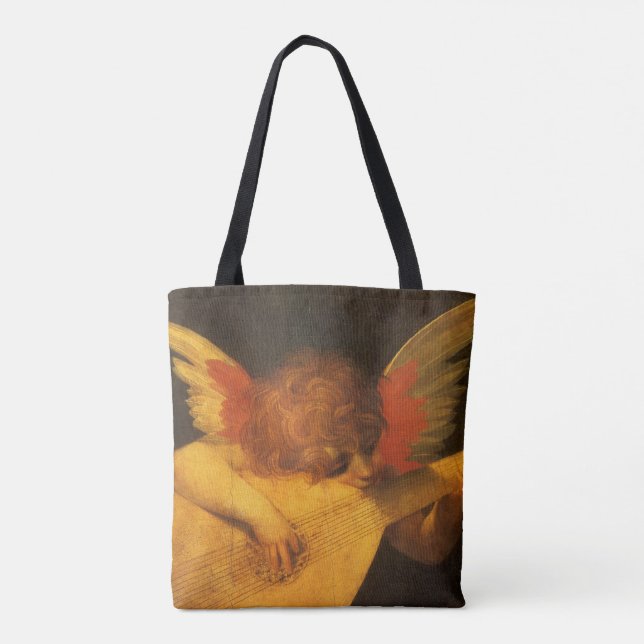 Musician Angel Lute von Rosso Fiorentino Tasche (Rückseite)