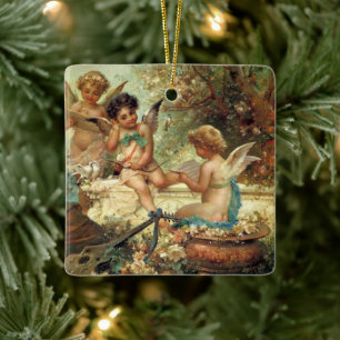Musician Angels von Hans Zatzka, Viktorianische Ku Keramikornament