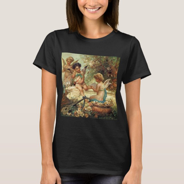 Musician Angels von Hans Zatzka, Viktorianische Ku T-Shirt (Vorderseite)