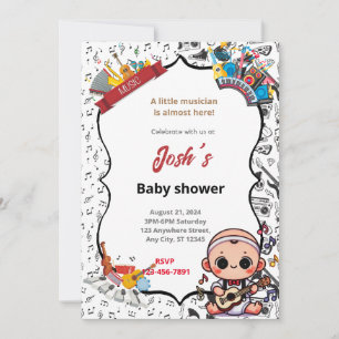 Musician Baby Dusche Einladung