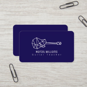Musician Blues Business Card mit Gitarre Visitenkarte