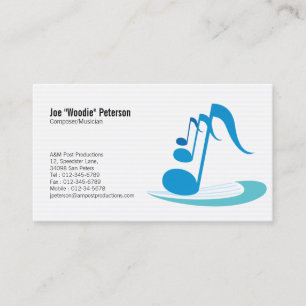 Musician Business Card Musiknoten Visitenkarte