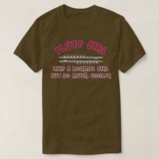 Musician Flute Girl Flutist T-Shirt (Design vorne)