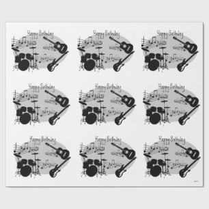 Musician Graphic Gift Wrap HAMbyWG Geschenkpapier