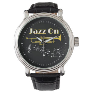 Musician Jazz auf Trompet-Player Armbanduhr