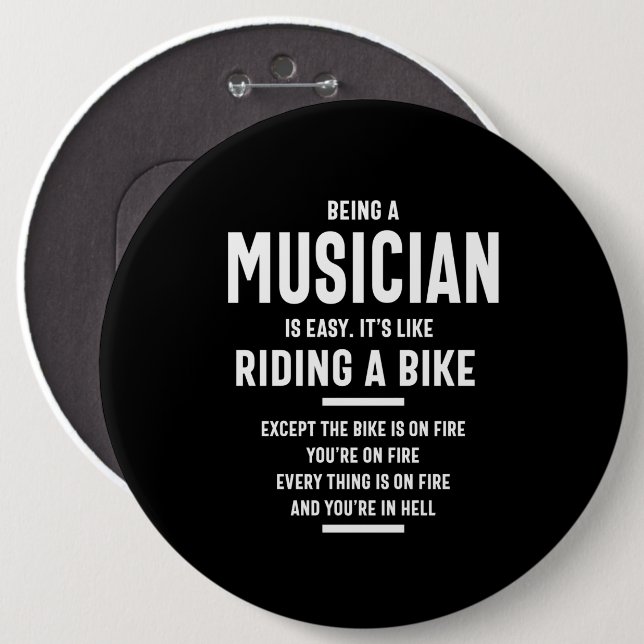 Musician Job Titel Geschenk Button (Vorne & Hinten)