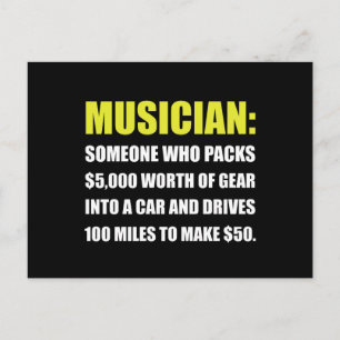 Musician Joke Postkarte