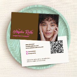 Musician Music Songwriter Foto QR Code Visitenkarte