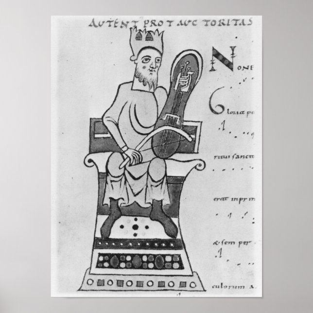 Musician playing a crouth poster (Vorne)