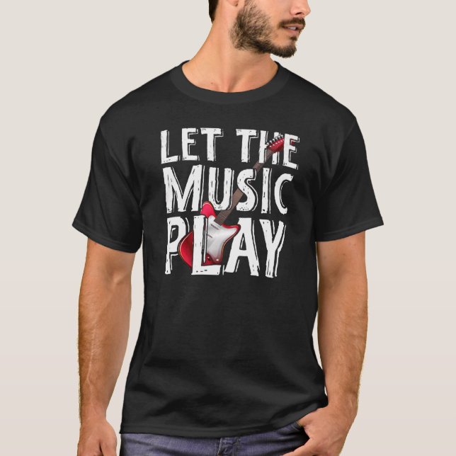 Musician Rock'n Roll Guitar Hardrock T-Shirt (Vorderseite)