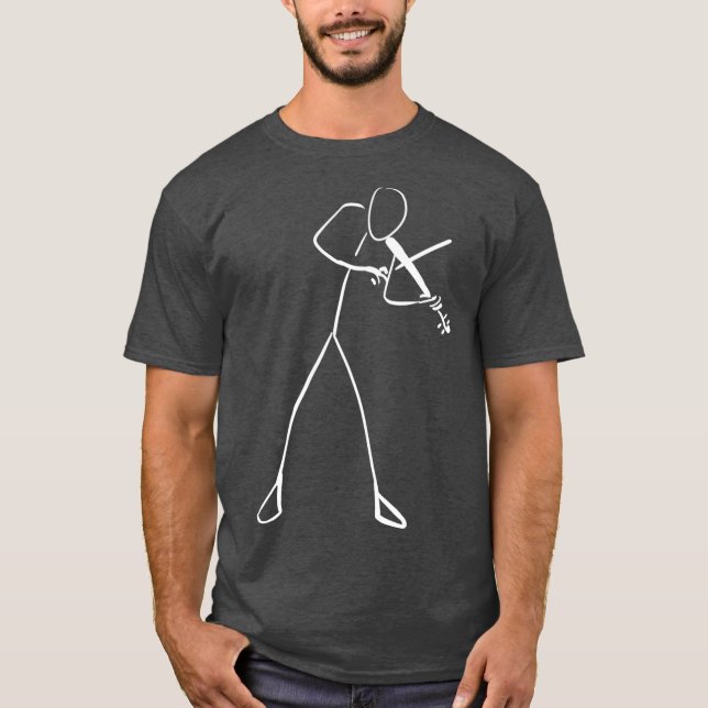 Musician Violin Player Minimalist Violin Music T-Shirt (Vorderseite)