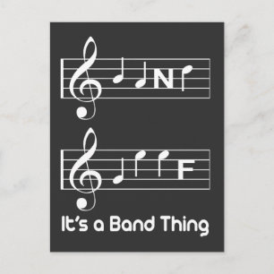 Musicians Band Geek Musiknotens Rechtschreibend lu Postkarte