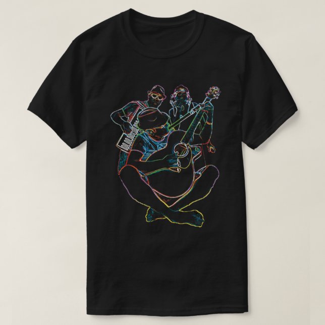 Musicians Groups Pop Rock Zeichnend Accordion alle T-Shirt (Design vorne)