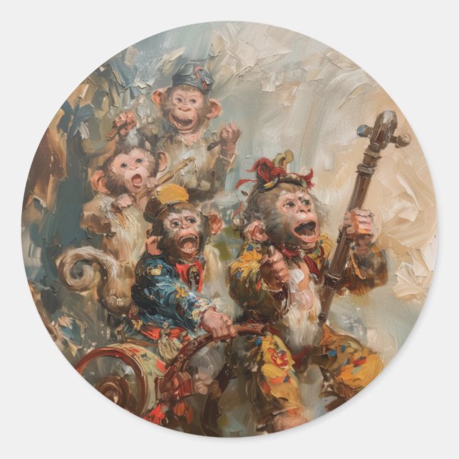 Musicians - Round Stickers for Stationery (Vorderseite)