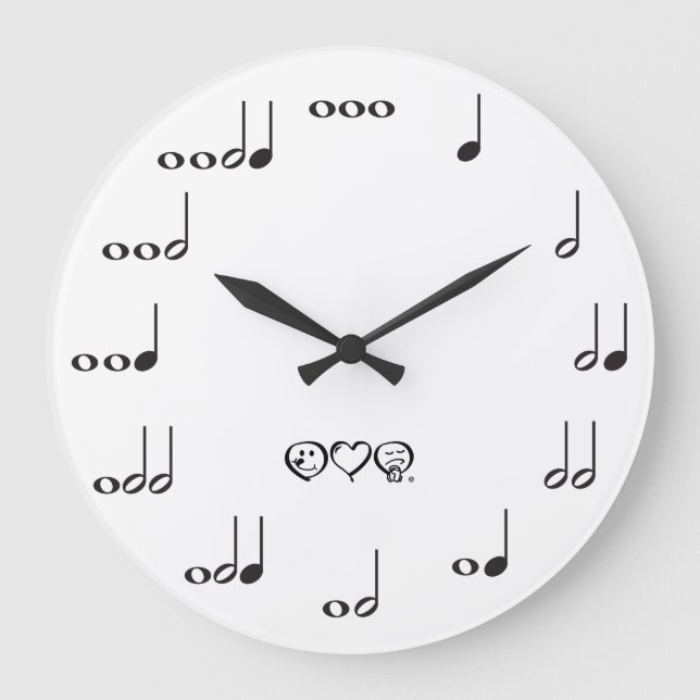 Musicical Notes Große Wanduhr (Vorderseite)