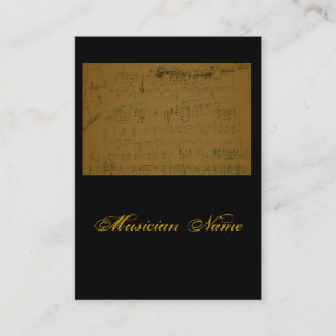 Musicien carte de visite