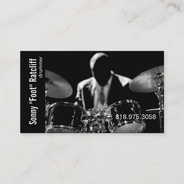 Musicien de batteur pour la carte d'industrie (Devant)