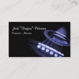 Musicien de guitare acoustique Carte de visite ble