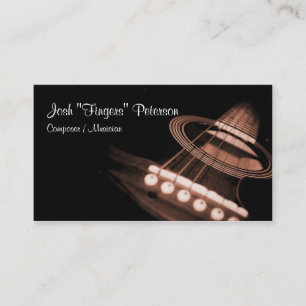 Musicien de guitare acoustique Carte de visite Bro