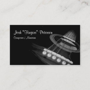 Musicien de guitare acoustique Carte de visite noi
